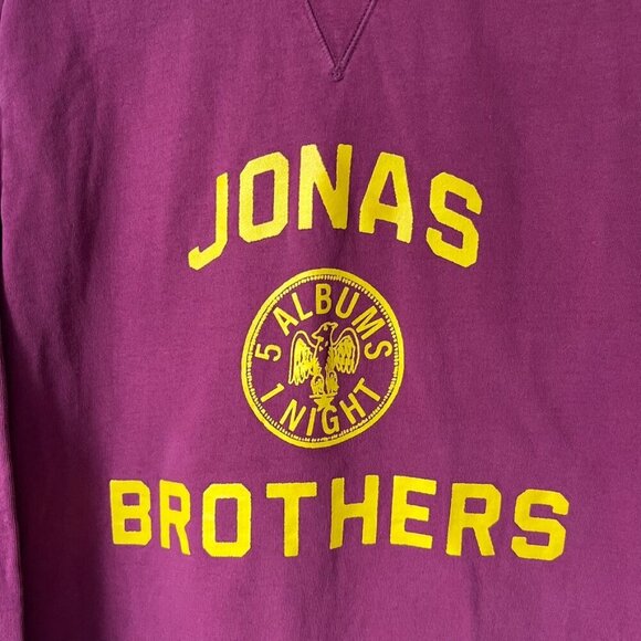 Jonas Brothers The Hoodie Maroon Crewneck Large - Picture 2 of 4